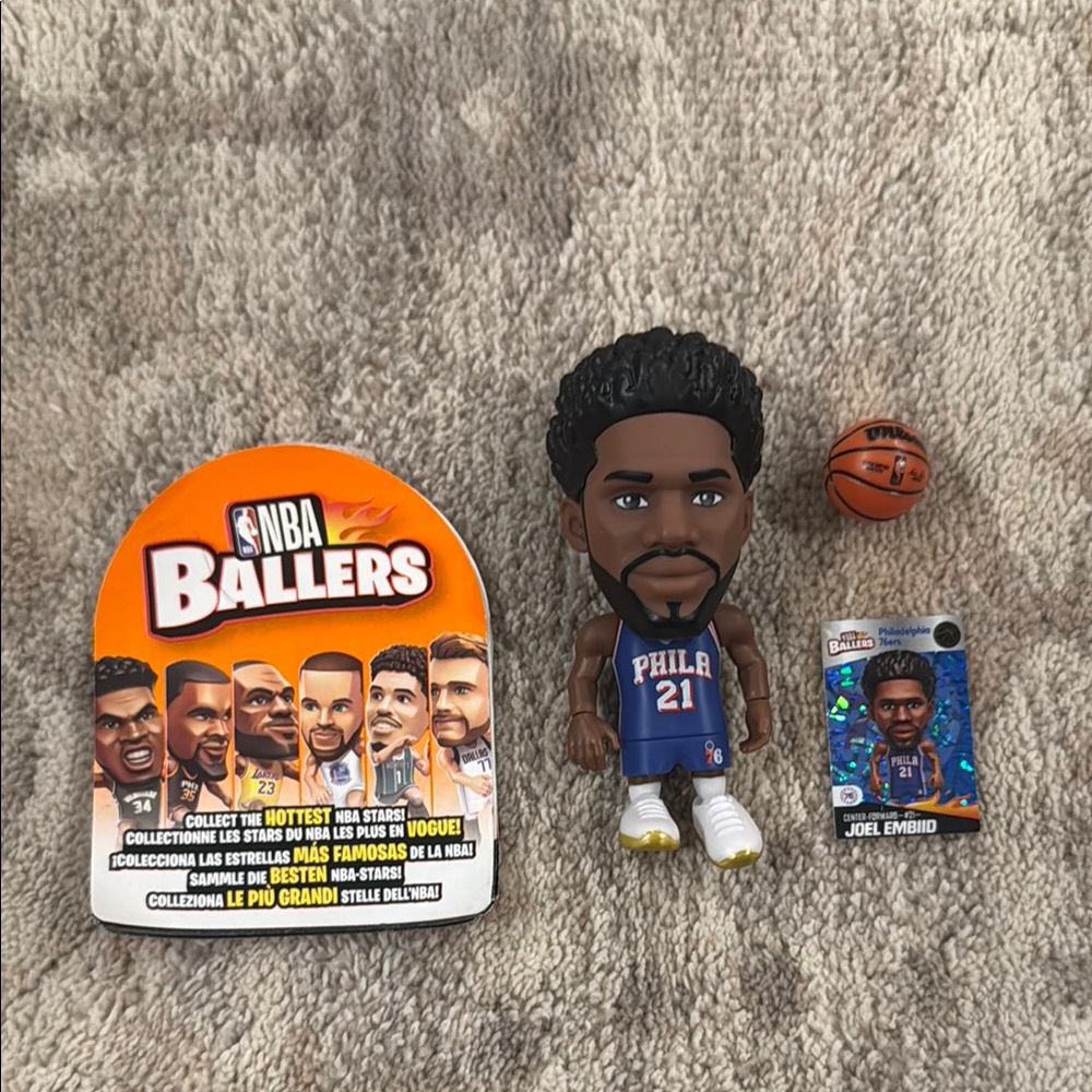 NBA Ballers Action Figure with Blue and White Jersey
